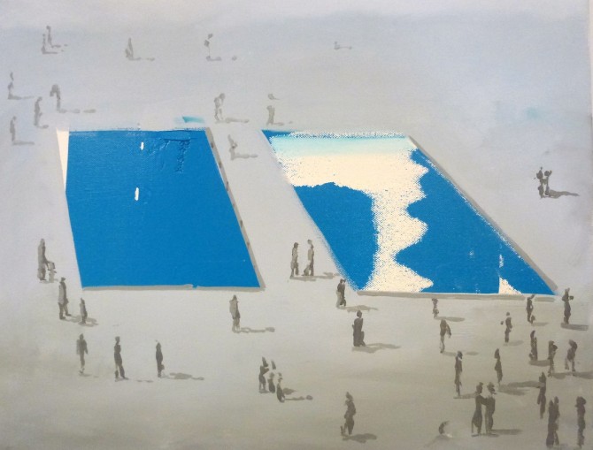 Stephen Farthing, No Towers (Sth Manhattan) No.3, 2001, acrylic on canvas. Image courtesy of the artist.